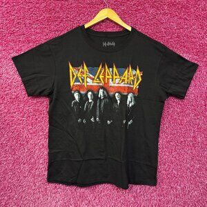 Def Leppard All Timers Union Jack Heavy Metal Band Tee 2XL